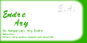endre ary business card